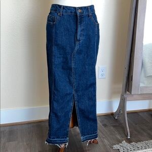 Rachel Zoe Blue High-Waisted Jean skirt NWT